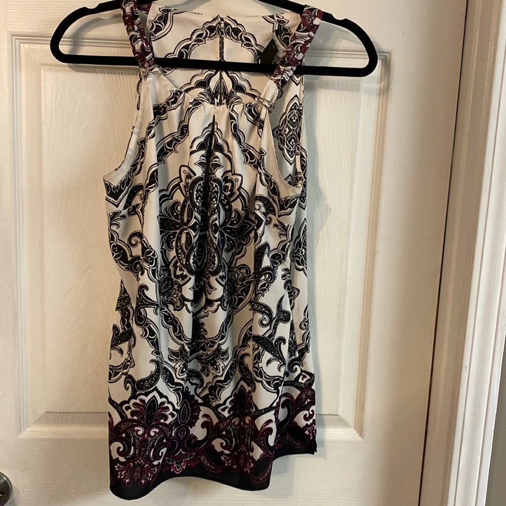Black and white market blouse